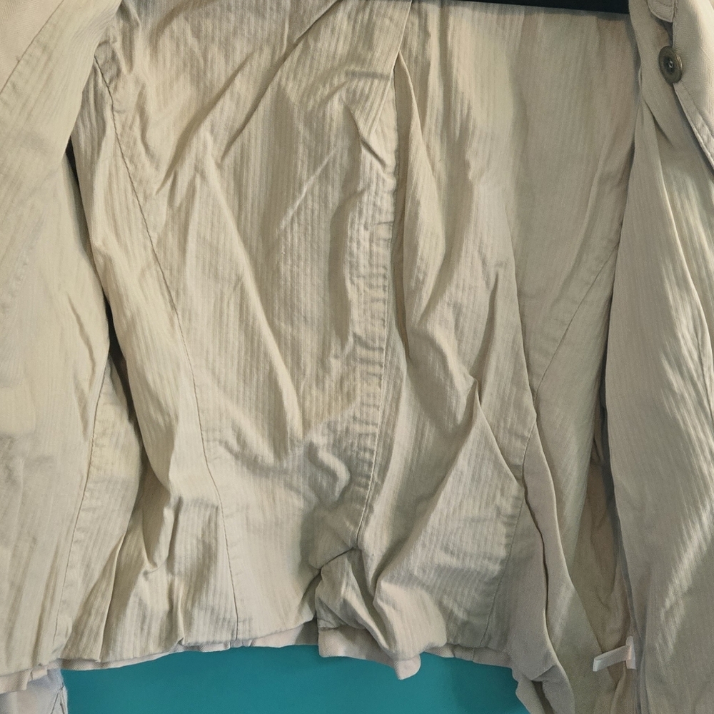Vintage Womens Jacket Express Design Studio Button Down Beige Large - Picture 14 of 14